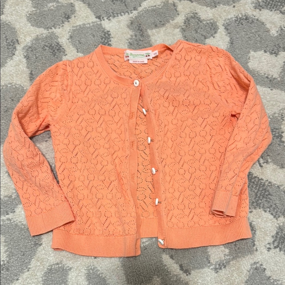 Bonpoint Peach Cardigan